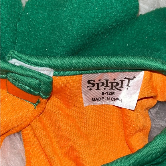 Spirit Kids Pumpkin Costume - Shiny Orange and Green - Picture 2 of 4